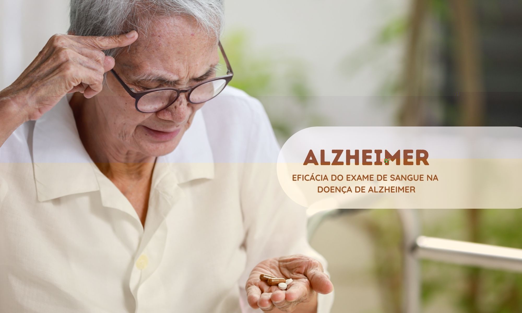 Eficácia do exame de sangue na doença de Alzheimer.